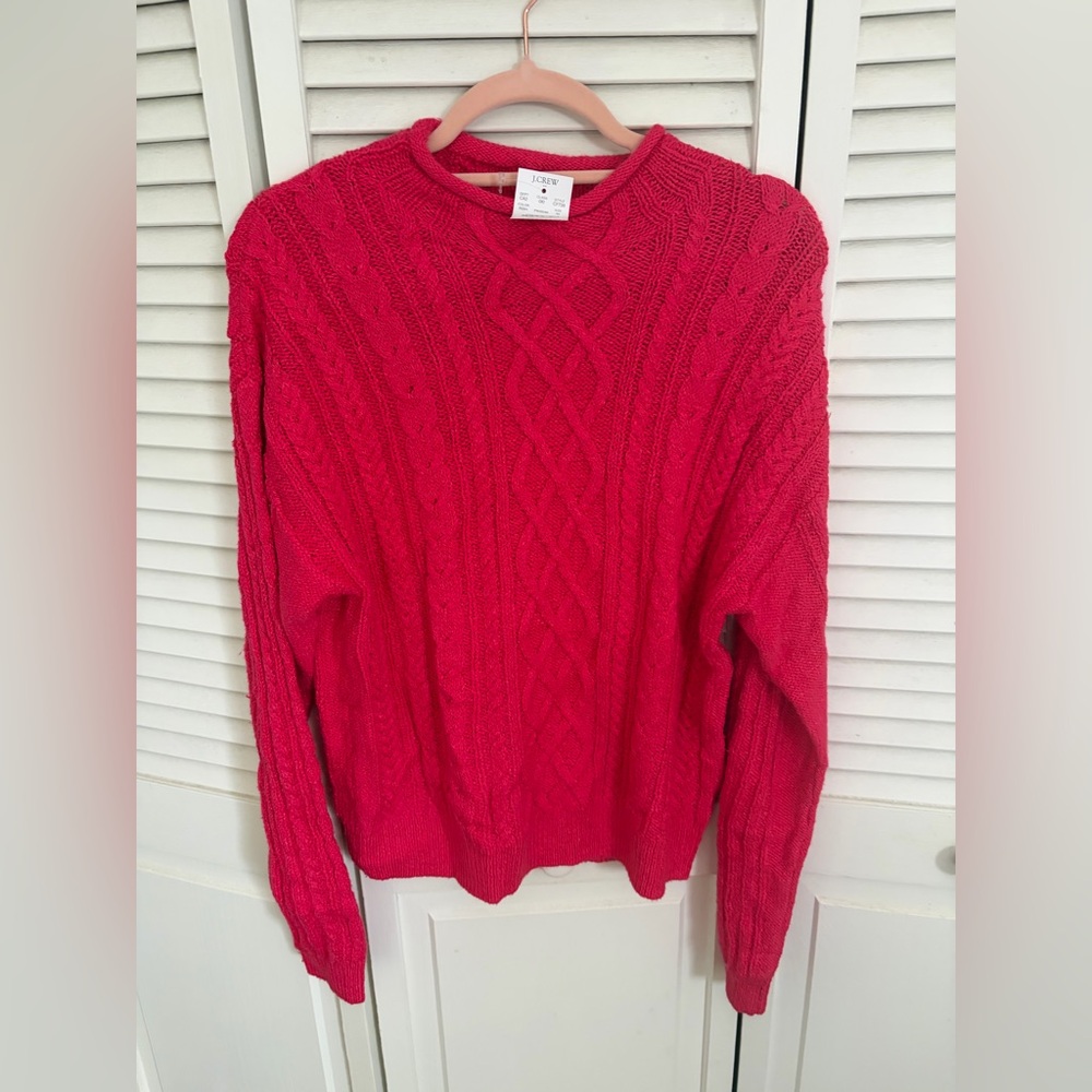 J. Crew Raspberry Knit Sweater new